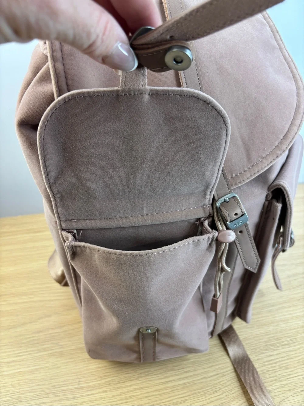 Herschel Supply Co. Dawson Pale Pink Velvet Small Backpack NWOT